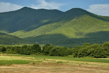Kerkini lake and mountain eco-area at nord Greece by Struma river