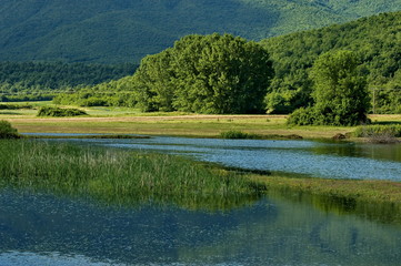 Kerkini lake eco-area at nord Greece by Struma river