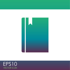 Book or notebook vector icon.