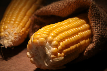Fresh corn cereal close-up