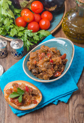 Eggplant caviar in a bowl