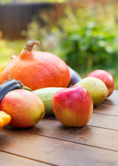 Autumn food crop vegetables