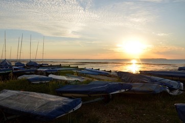 Sunset at Tankerton, Boat Sea View