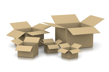 Open Empty Cardboard Boxes