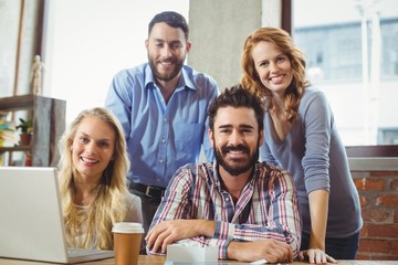Fototapeta premium Portrait of happy business team 