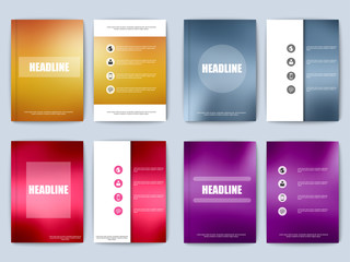 Set of business magazine poster, flyer, brochure