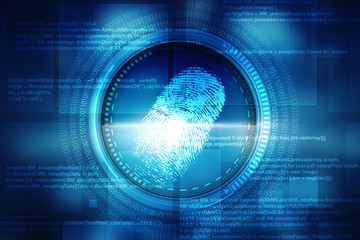 Fingerprint Scanning Technology Concept Illustration