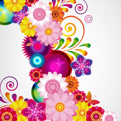 Gift festive floral design background.