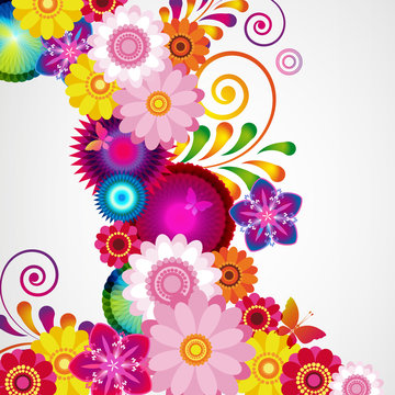 Gift festive floral design background. © Itana