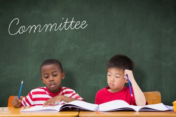 Committee against green chalkboard