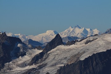 Distant view of the Mischabel Range