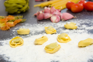 Ingredients for cooking pasta