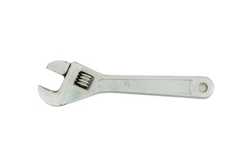 Adjustable wrench isolated on white background. Tools series.