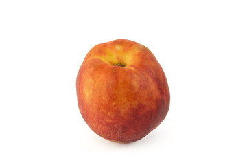 Peach (Nectarine) isolated on a white background