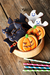 Halloween homemade gingerbread cookies