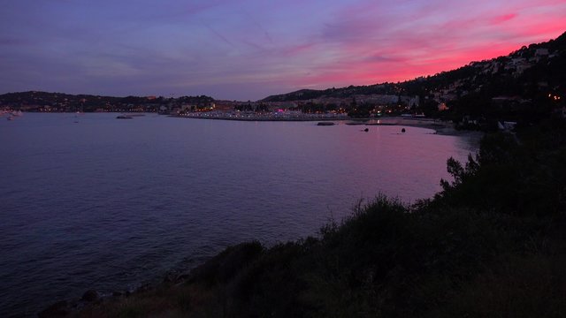 The sun sets along France's amazing Cote D'Azur.
