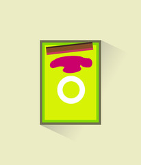 Vector flat design of screen printing frame with spatula and color