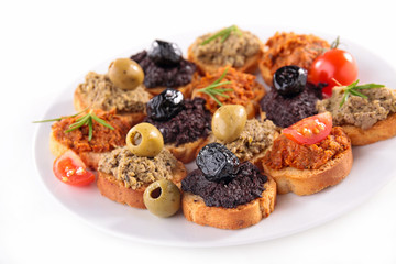 assortment of canape