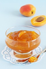 Homemade delicious apricot jam