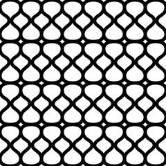 Vector seamless texture. Modern abstract background. Openwork lattice of repeating curved figures.