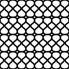 Naklejka premium Vector seamless texture. Modern abstract background. Openwork lattice of repeating curved figures.