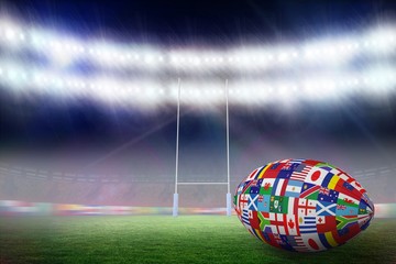 Composite image of rugby world cup international ball - Powered by Adobe