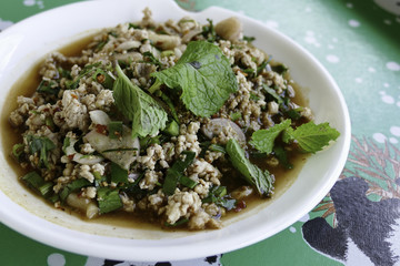 thailand traditional spicy minced pork