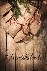 advent calendar with little sacks