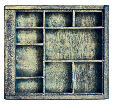 Vintage Typesetter Or Shadow Box