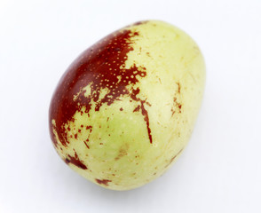 Fototapeta premium Jujube fruit closeup,isolated on white background