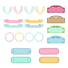 Blank badges pale colored