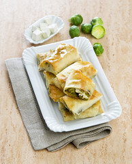 Brussels sprouts with cheese baked