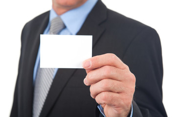 Mann mit Visitenkarte
