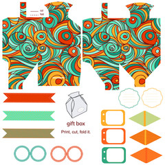 Gift box template  party set