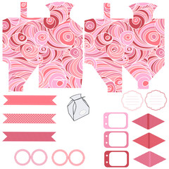 Gift box template  party set