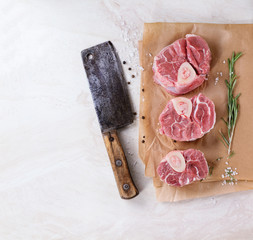 Raw osso buco