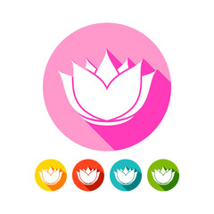 Colorful Beautiful Artistic Lotus Flower Bloom Icons