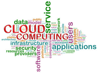 Cloud computing word tags