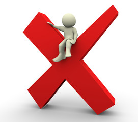 3d man and no symbol