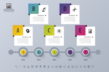 Timeline Infographic. Modern design template. Vector illustration