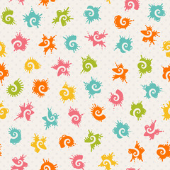 Vector seamless baby pattern