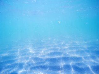 Blue sea floor in Alghero