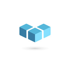 Obraz premium Elementy szablonu projektu ikona logo litery V.