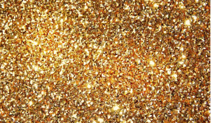 Glowing gold background horizontal. Vector illustration