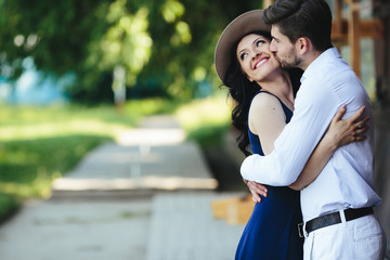 Fototapeta premium man and woman embracing each other