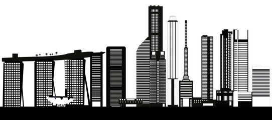 Obraz premium singapore city skyline