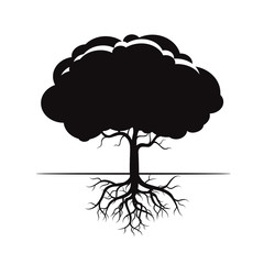 Illustration of black tree.