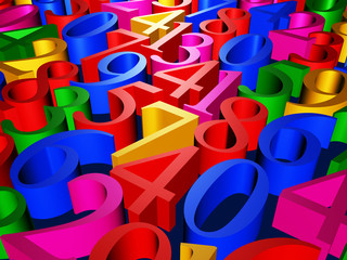 Fototapeta premium Background of numbers