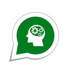 head with cog settings icon