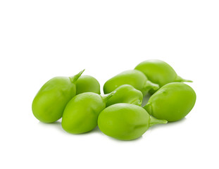 Green peas isolated on a white background